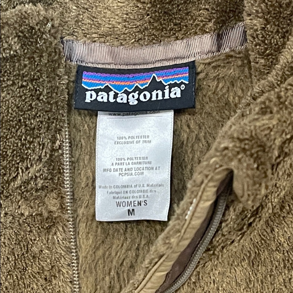 Patagonia Women's Fleece Pullover Tan Brown Kanga Pocket woman’s size M - Picture 5 of 16